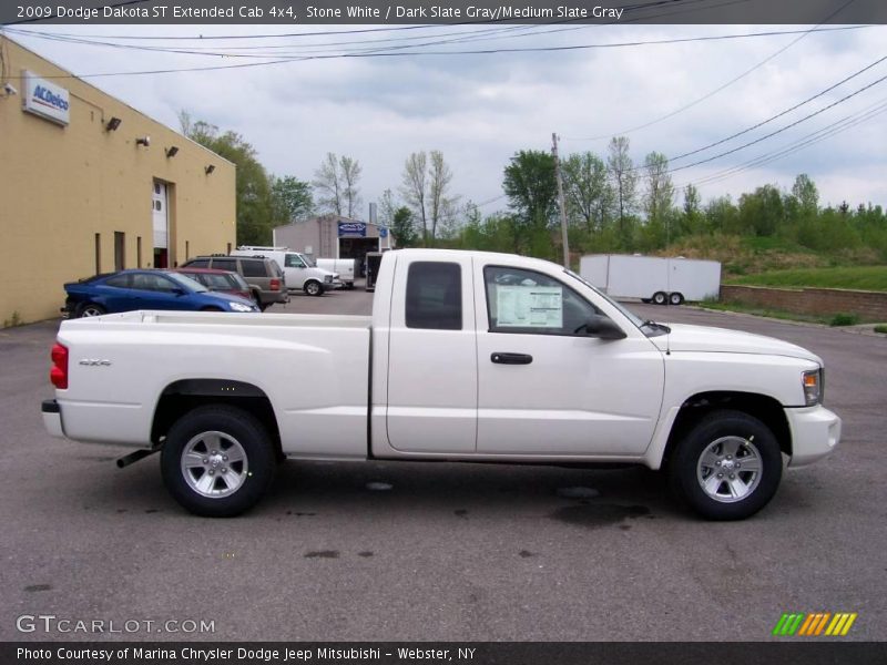 Stone White / Dark Slate Gray/Medium Slate Gray 2009 Dodge Dakota ST Extended Cab 4x4