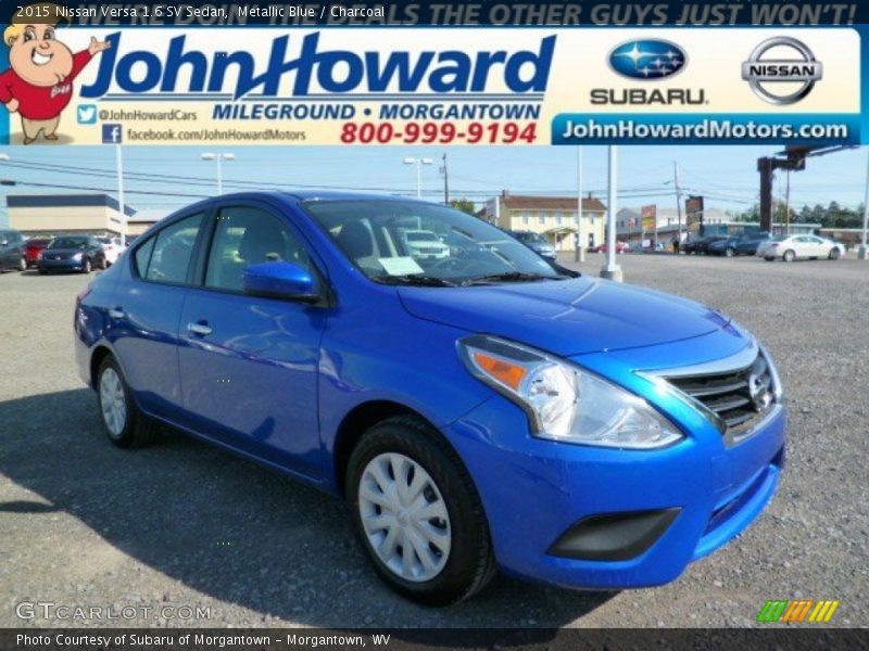 Metallic Blue / Charcoal 2015 Nissan Versa 1.6 SV Sedan