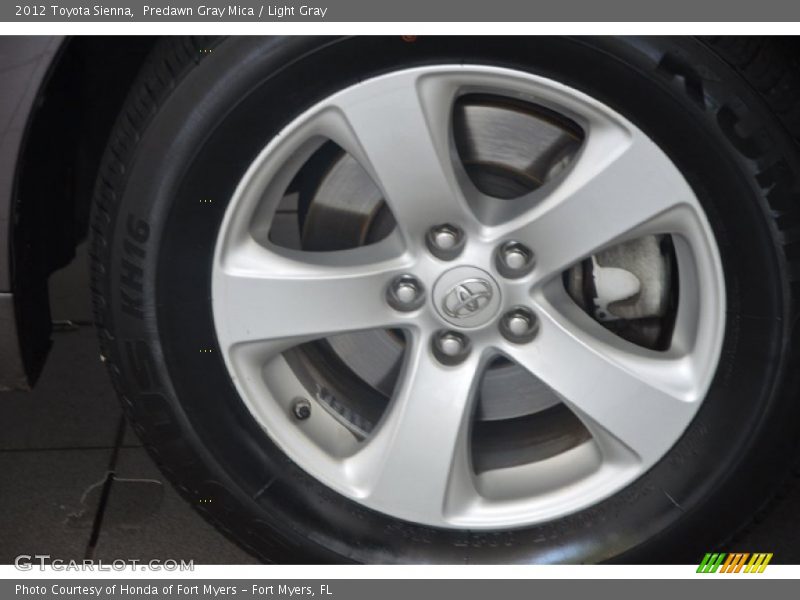 Predawn Gray Mica / Light Gray 2012 Toyota Sienna