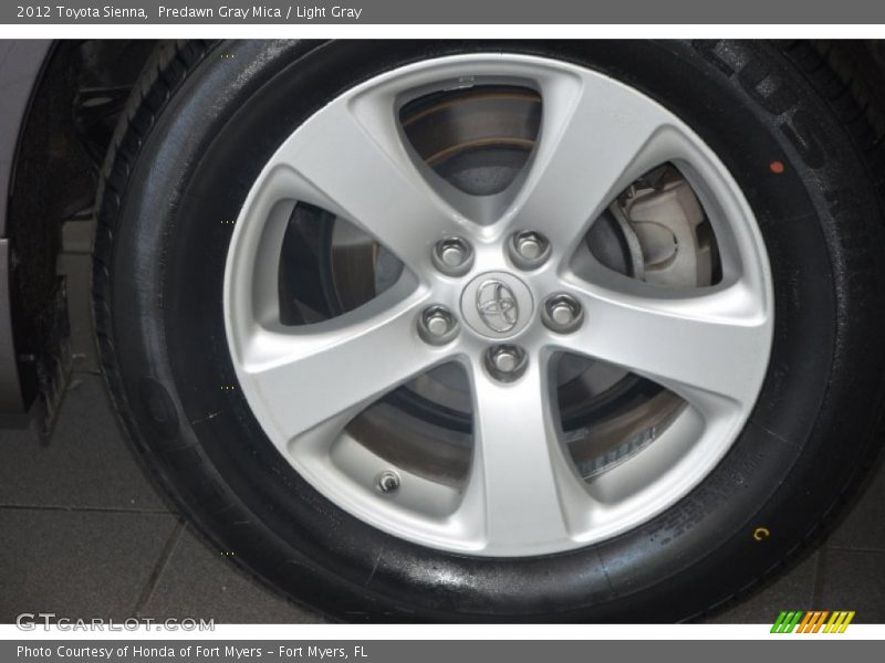 Predawn Gray Mica / Light Gray 2012 Toyota Sienna