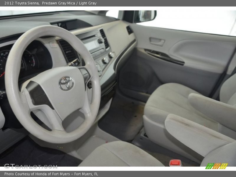 Predawn Gray Mica / Light Gray 2012 Toyota Sienna