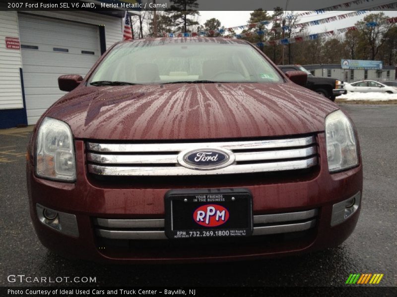 Merlot Metallic / Camel 2007 Ford Fusion SEL V6 AWD