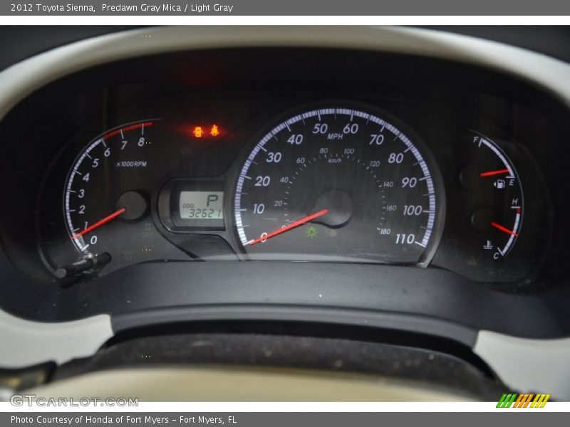 Predawn Gray Mica / Light Gray 2012 Toyota Sienna