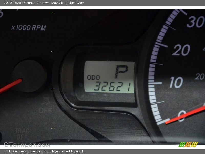 Predawn Gray Mica / Light Gray 2012 Toyota Sienna