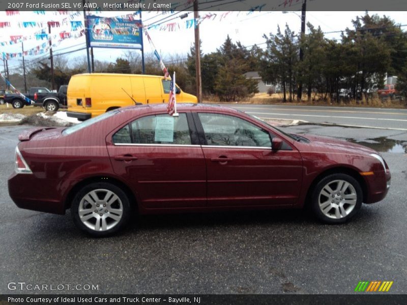 Merlot Metallic / Camel 2007 Ford Fusion SEL V6 AWD