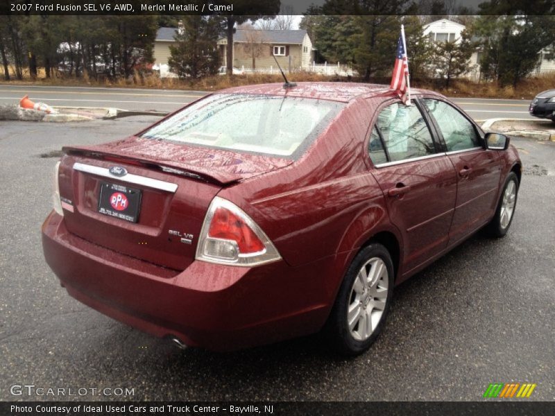 Merlot Metallic / Camel 2007 Ford Fusion SEL V6 AWD
