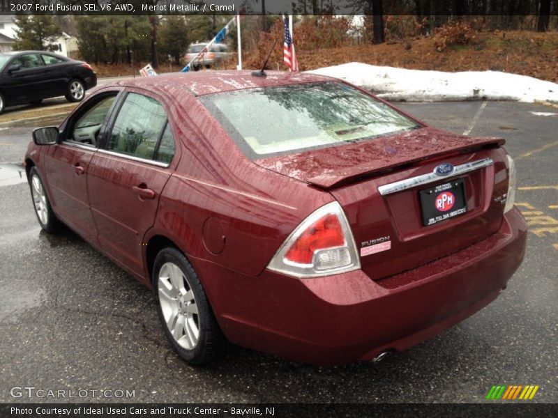 Merlot Metallic / Camel 2007 Ford Fusion SEL V6 AWD