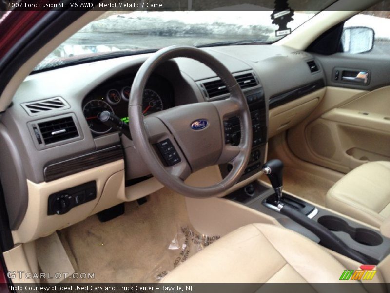 Merlot Metallic / Camel 2007 Ford Fusion SEL V6 AWD