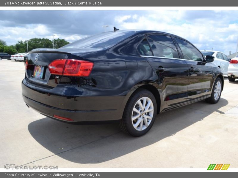 Black / Cornsilk Beige 2014 Volkswagen Jetta SE Sedan