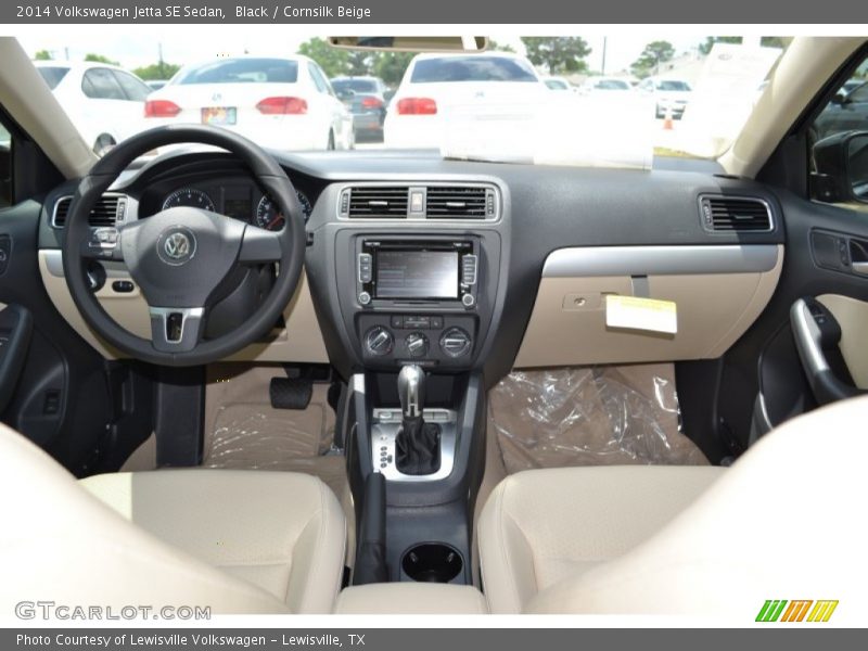 Black / Cornsilk Beige 2014 Volkswagen Jetta SE Sedan