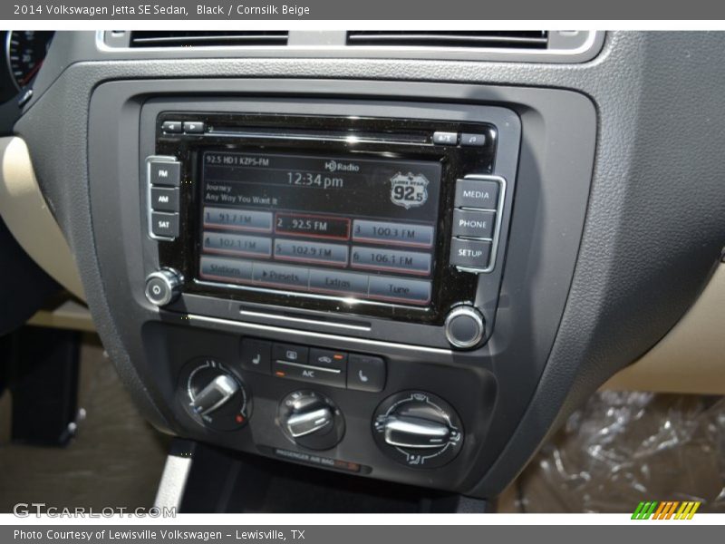 Black / Cornsilk Beige 2014 Volkswagen Jetta SE Sedan
