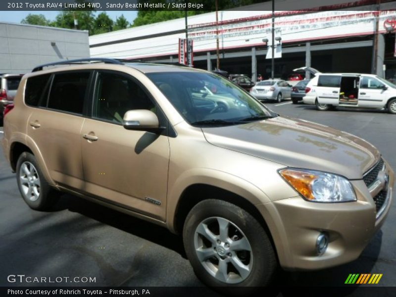 Sandy Beach Metallic / Sand Beige 2012 Toyota RAV4 Limited 4WD