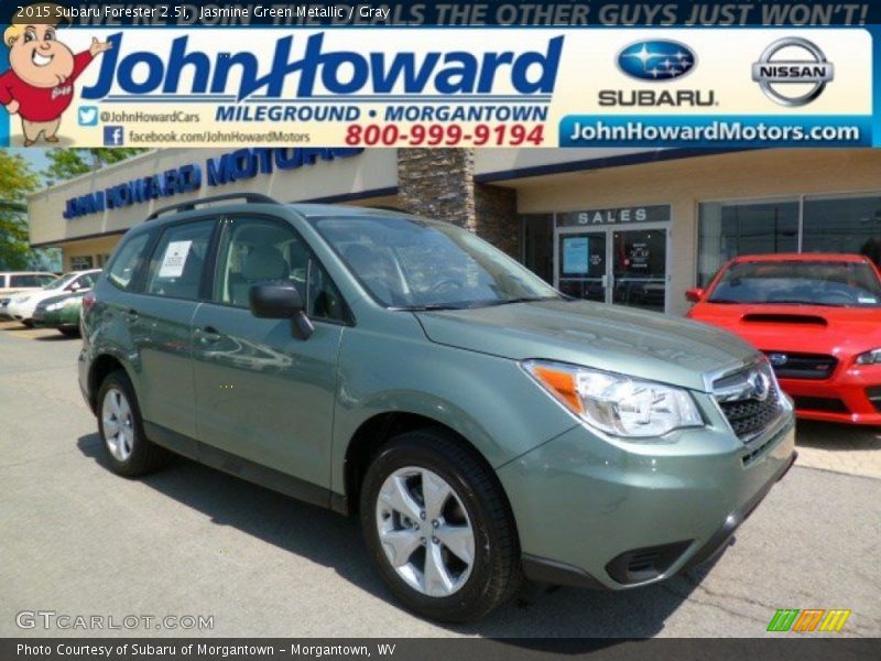 Jasmine Green Metallic / Gray 2015 Subaru Forester 2.5i