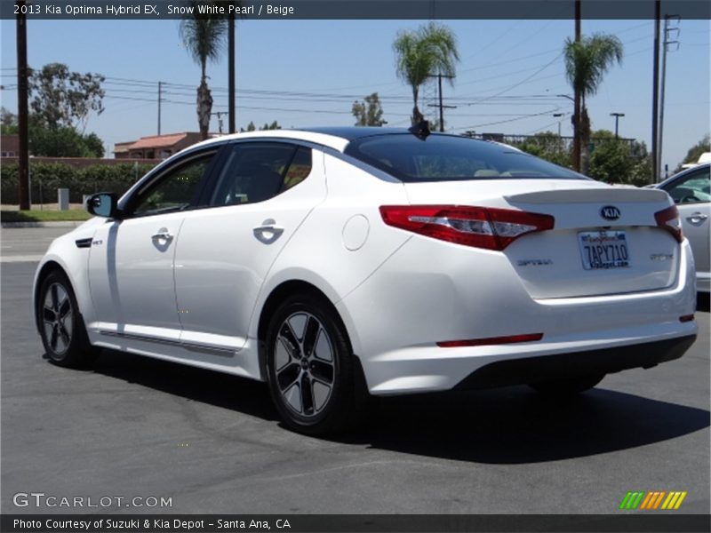 Snow White Pearl / Beige 2013 Kia Optima Hybrid EX