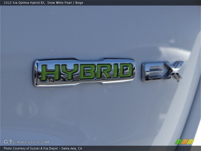 Snow White Pearl / Beige 2013 Kia Optima Hybrid EX
