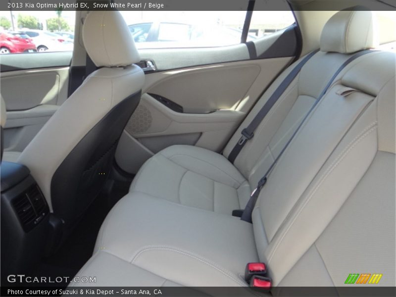 Snow White Pearl / Beige 2013 Kia Optima Hybrid EX