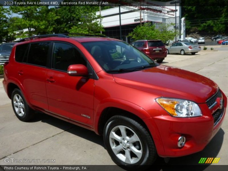 Barcelona Red Metallic / Ash 2012 Toyota RAV4 Limited 4WD