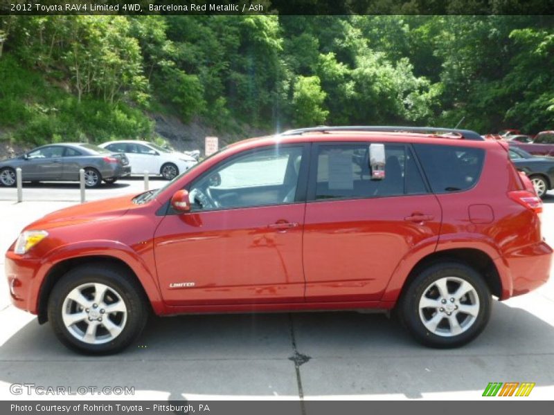 Barcelona Red Metallic / Ash 2012 Toyota RAV4 Limited 4WD