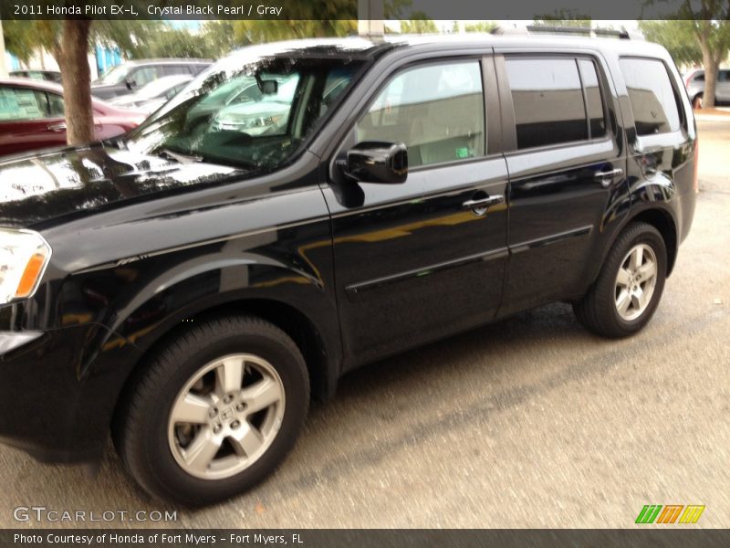Crystal Black Pearl / Gray 2011 Honda Pilot EX-L