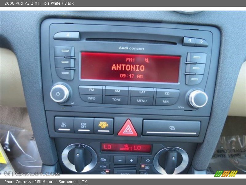 Ibis White / Black 2008 Audi A3 2.0T