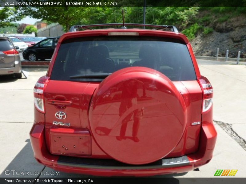 Barcelona Red Metallic / Ash 2012 Toyota RAV4 Limited 4WD