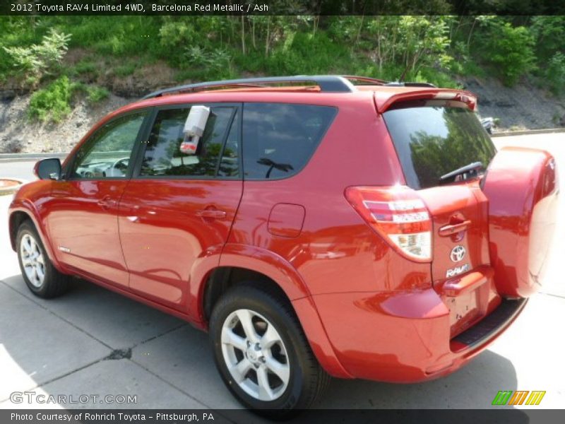 Barcelona Red Metallic / Ash 2012 Toyota RAV4 Limited 4WD