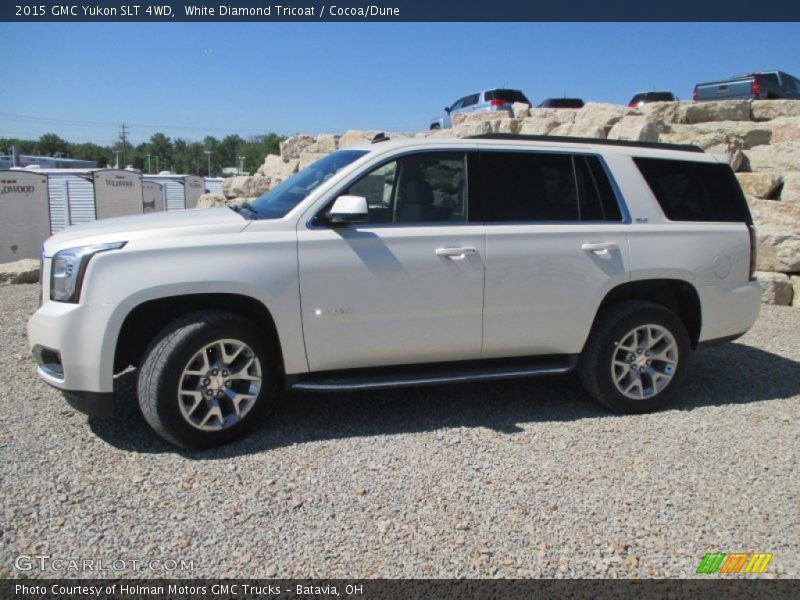 White Diamond Tricoat / Cocoa/Dune 2015 GMC Yukon SLT 4WD