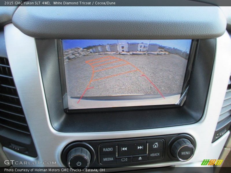 White Diamond Tricoat / Cocoa/Dune 2015 GMC Yukon SLT 4WD