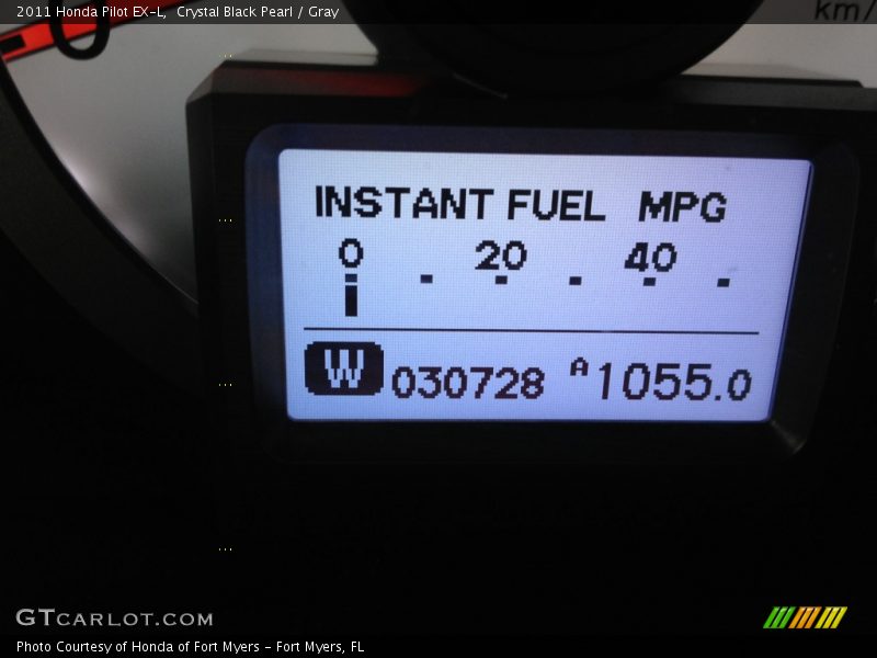 Crystal Black Pearl / Gray 2011 Honda Pilot EX-L
