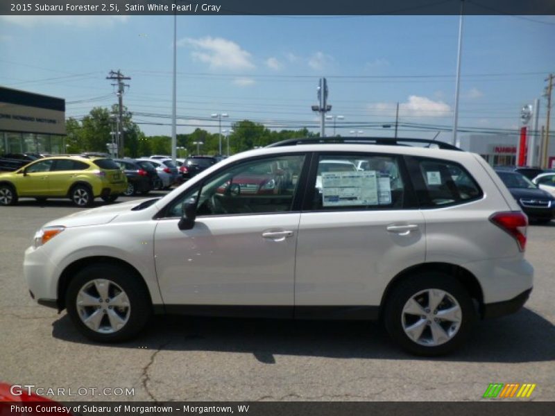 Satin White Pearl / Gray 2015 Subaru Forester 2.5i