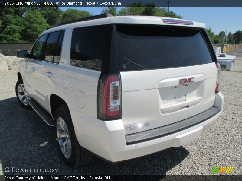 White Diamond Tricoat / Cocoa/Dune 2015 GMC Yukon SLT 4WD