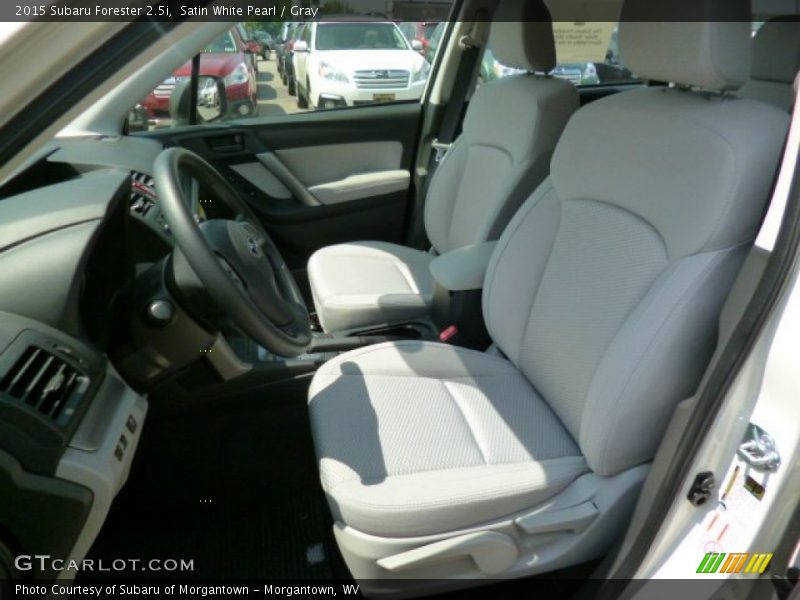 Satin White Pearl / Gray 2015 Subaru Forester 2.5i