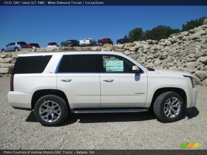 White Diamond Tricoat / Cocoa/Dune 2015 GMC Yukon SLT 4WD