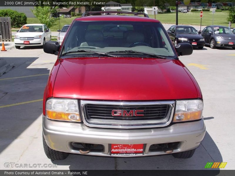 Magnetic Red Metallic / Pewter 2000 GMC Jimmy SLT 4x4