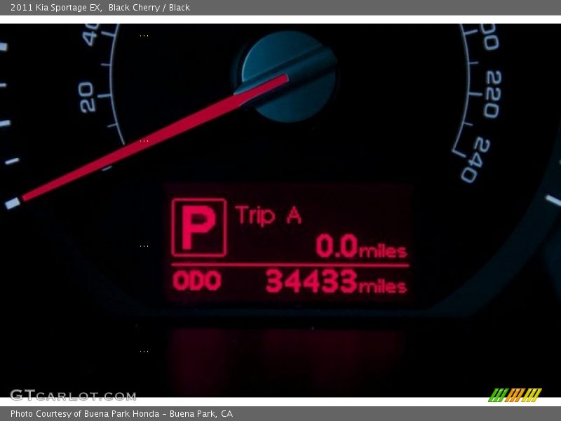 Black Cherry / Black 2011 Kia Sportage EX