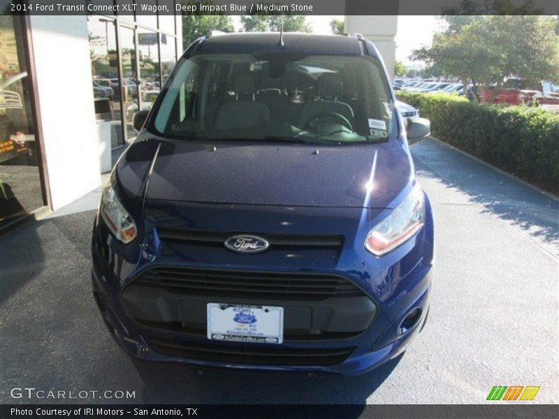 Deep Impact Blue / Medium Stone 2014 Ford Transit Connect XLT Wagon