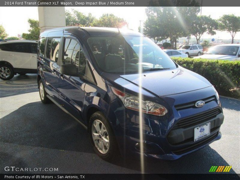 Deep Impact Blue / Medium Stone 2014 Ford Transit Connect XLT Wagon