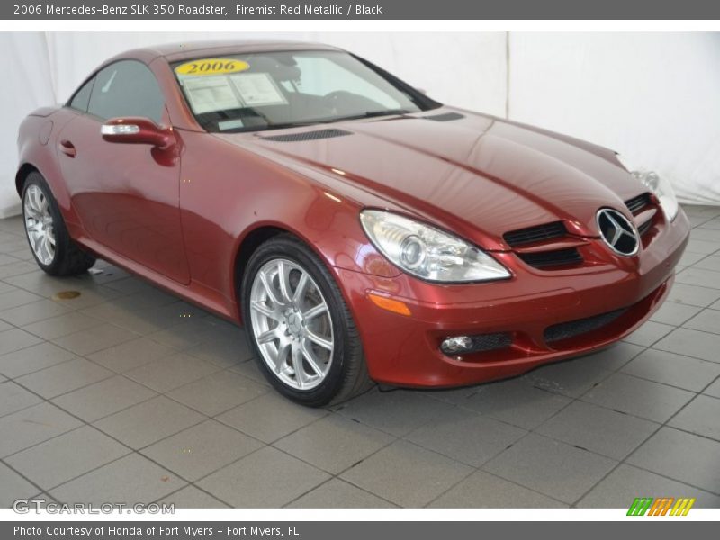 Firemist Red Metallic / Black 2006 Mercedes-Benz SLK 350 Roadster