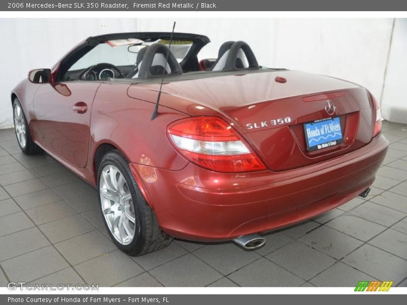 Firemist Red Metallic / Black 2006 Mercedes-Benz SLK 350 Roadster