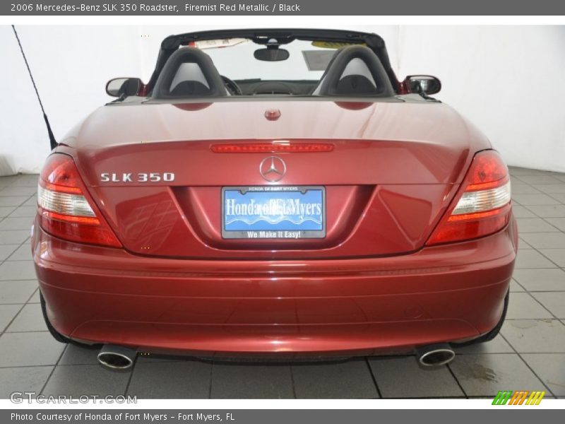 Firemist Red Metallic / Black 2006 Mercedes-Benz SLK 350 Roadster