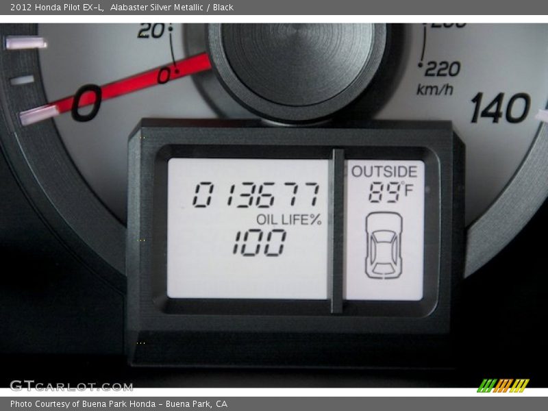 Alabaster Silver Metallic / Black 2012 Honda Pilot EX-L