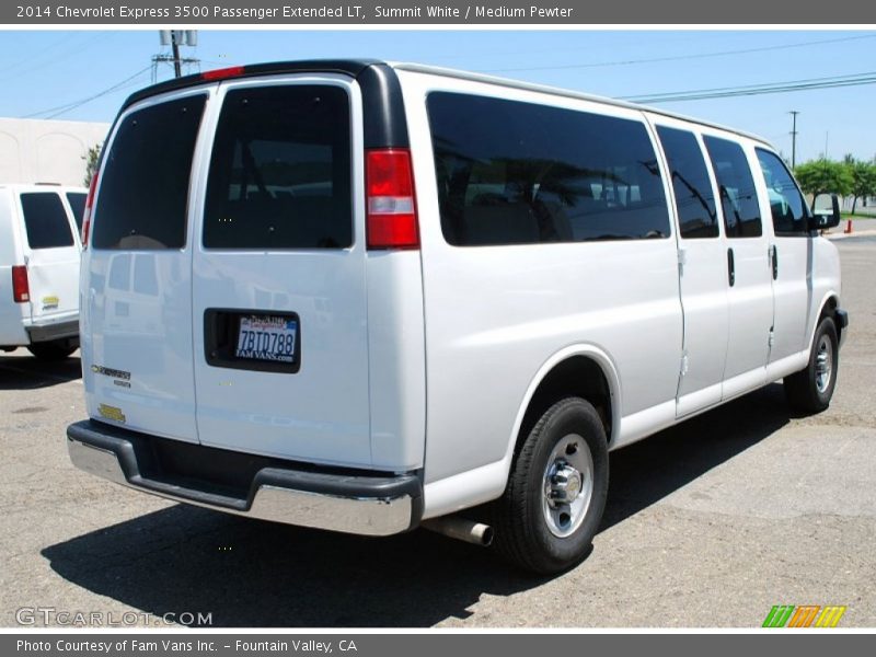 Summit White / Medium Pewter 2014 Chevrolet Express 3500 Passenger Extended LT