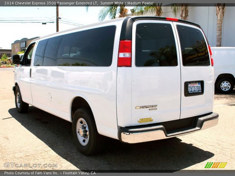 Summit White / Medium Pewter 2014 Chevrolet Express 3500 Passenger Extended LT