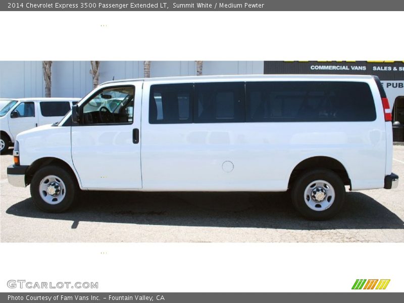 Summit White / Medium Pewter 2014 Chevrolet Express 3500 Passenger Extended LT