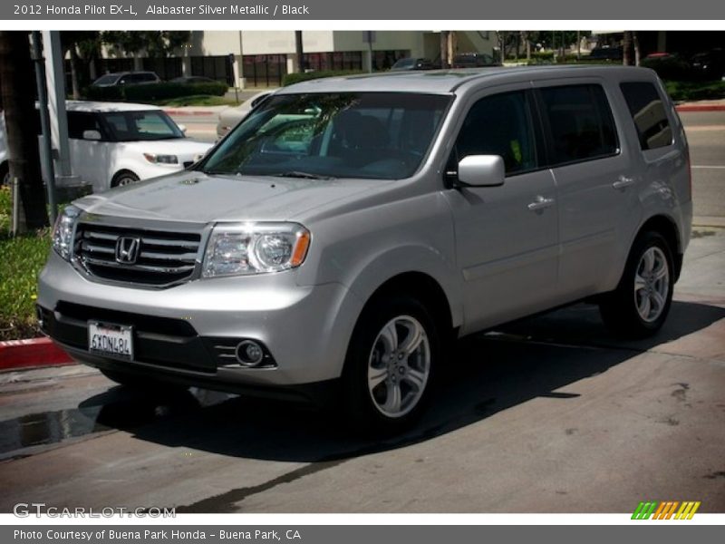 Alabaster Silver Metallic / Black 2012 Honda Pilot EX-L