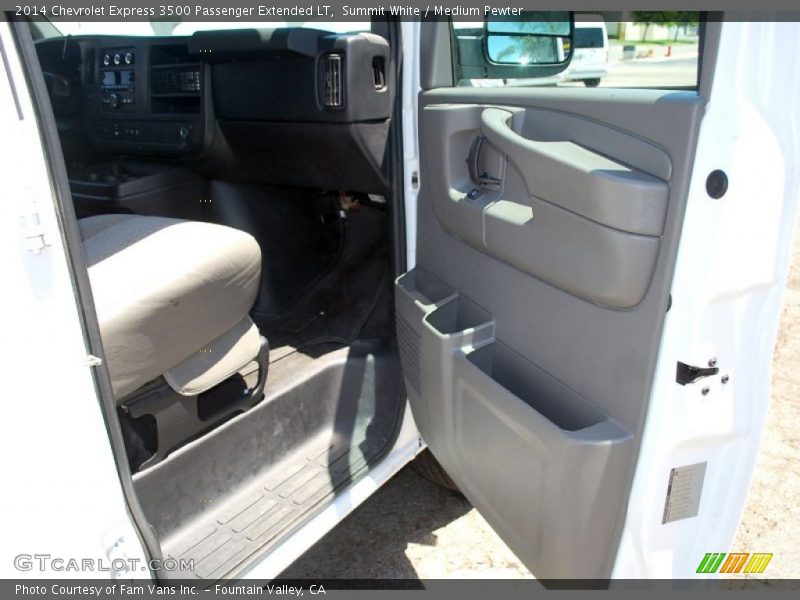 Summit White / Medium Pewter 2014 Chevrolet Express 3500 Passenger Extended LT