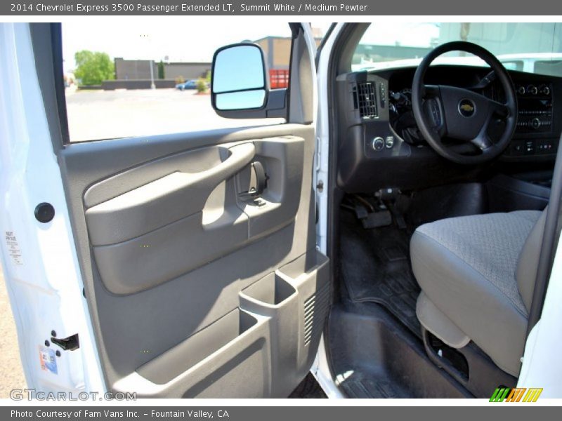 Summit White / Medium Pewter 2014 Chevrolet Express 3500 Passenger Extended LT