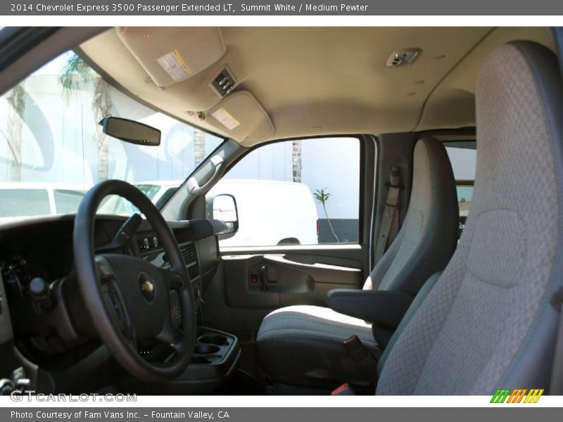 Summit White / Medium Pewter 2014 Chevrolet Express 3500 Passenger Extended LT