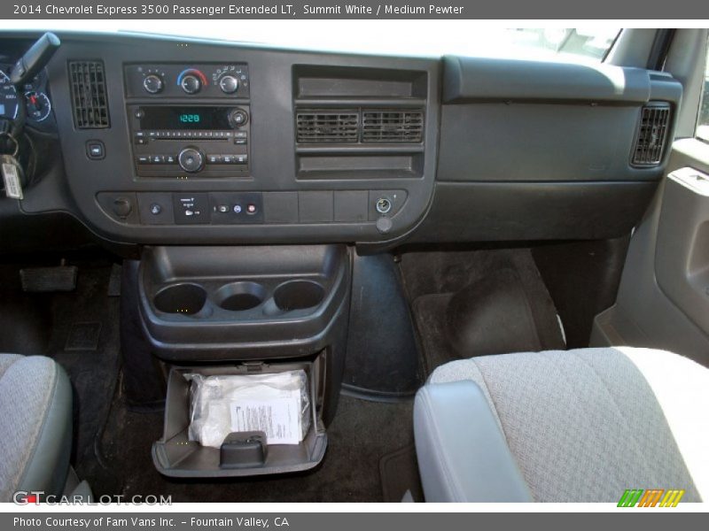 Summit White / Medium Pewter 2014 Chevrolet Express 3500 Passenger Extended LT