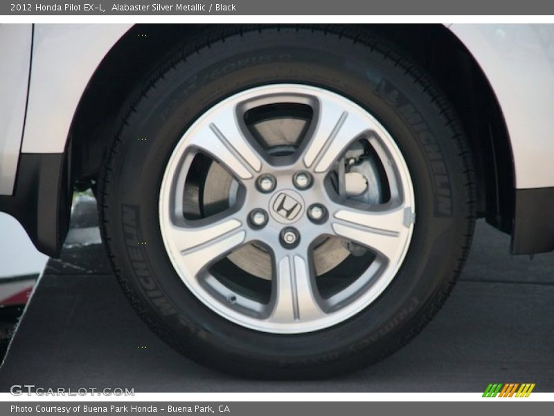 Alabaster Silver Metallic / Black 2012 Honda Pilot EX-L